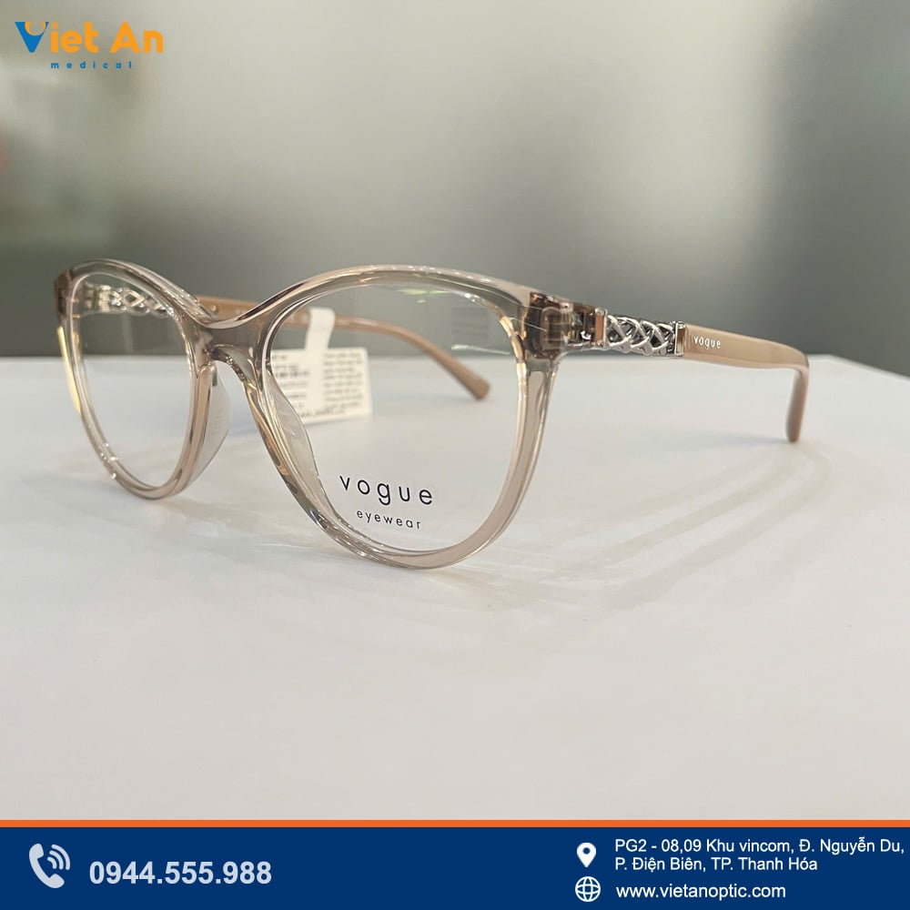 Viền mắt kính màu nâu thạch trẻ trung