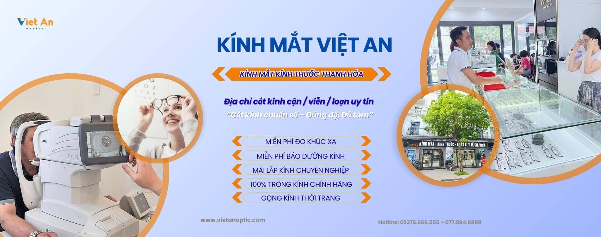 Banner kính mắt kính thuốc Việt An Thanh Hóa