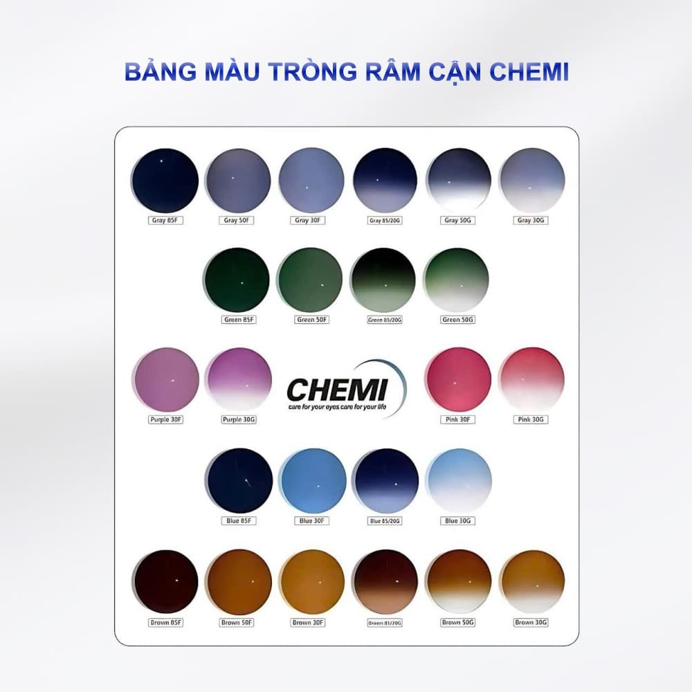 Bảng màu tròng cận râm chemi