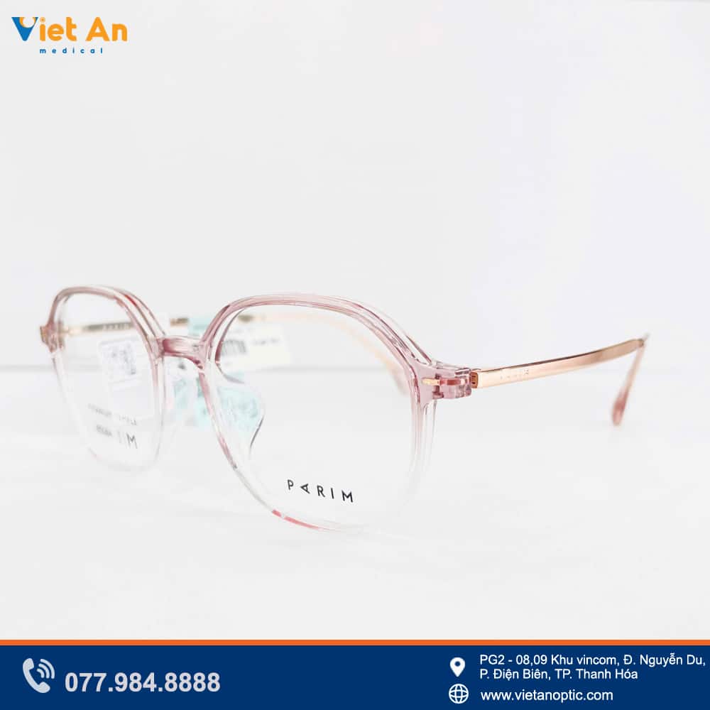 Mắt kính làm từ nhựa cao cấp màu hồng trong