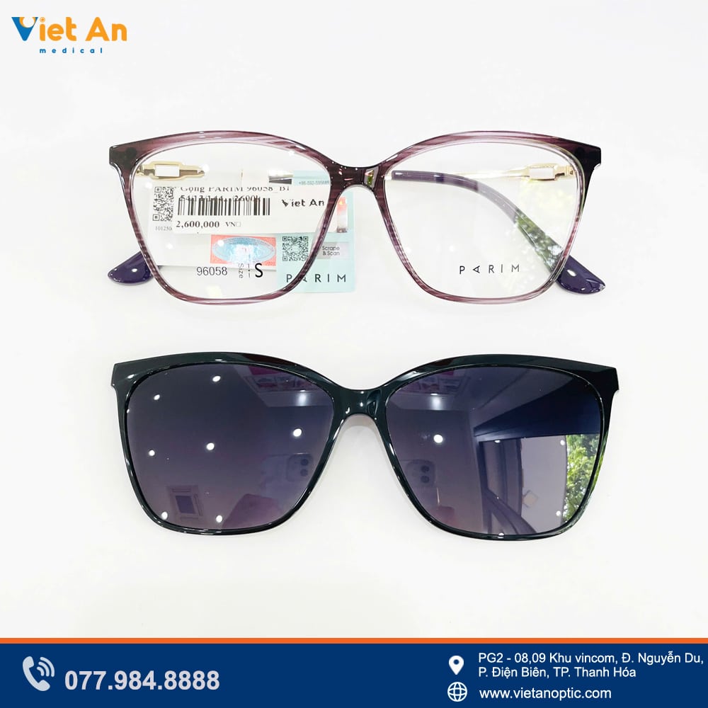 Gọng kính râm kẹp Parim 96058