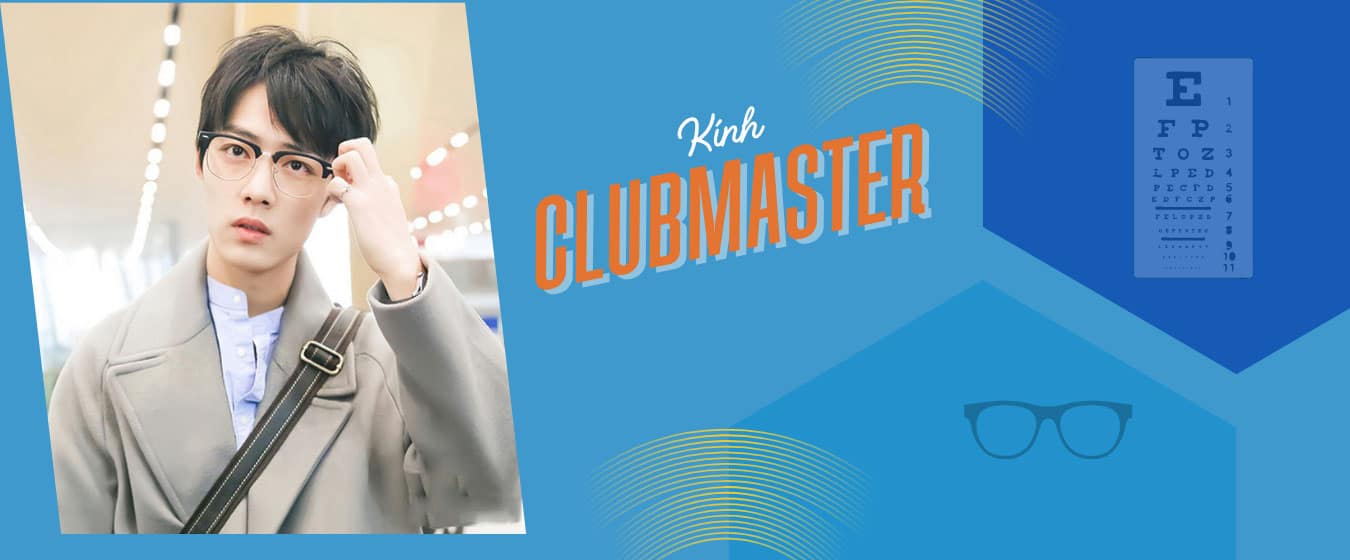 Gọng kính dáng Clubmaster
