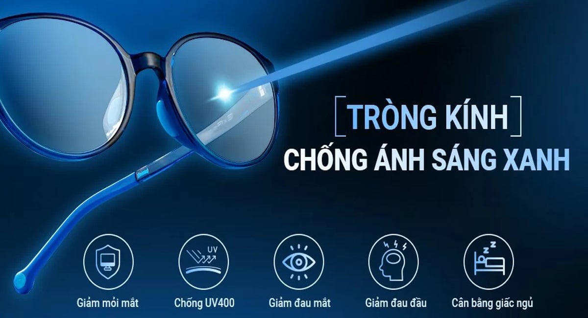 Bảo vệ mắt với tròng chống ánh sáng xanh